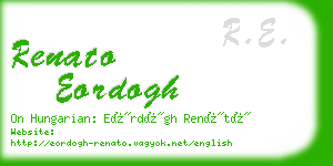 renato eordogh business card